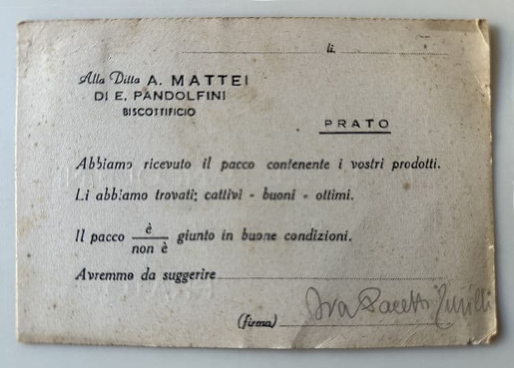 Postcard autographed by Iva Pacetti